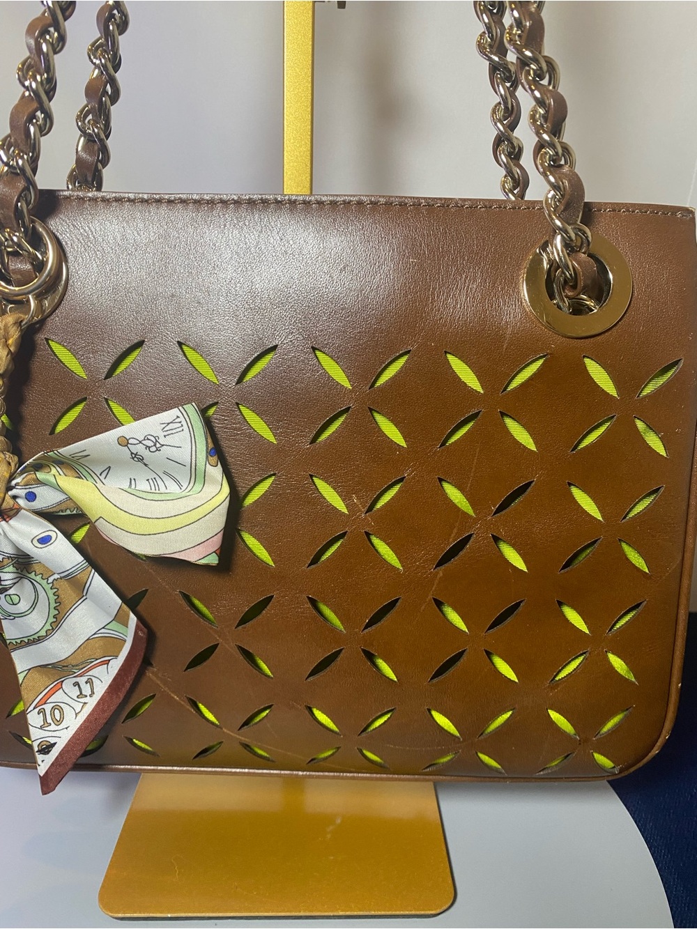 Kate Spade Brown & Green Shoulder Bag - Picture 5 of 15